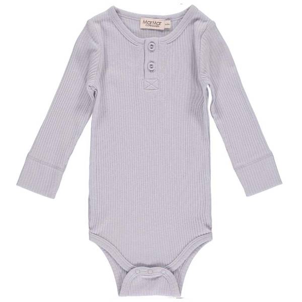 Marmar Ribb Body Med Knapper, Pale Blue