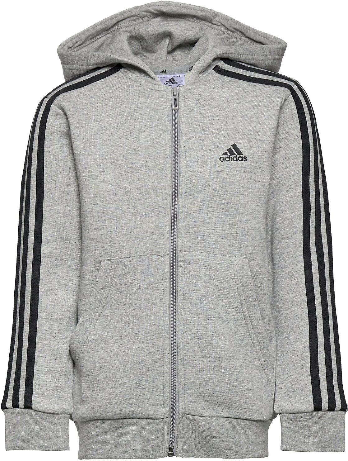 adidas Performance Essentials 3-Stripes Hoodie Hettegenser Genser Grå Adidas Performance