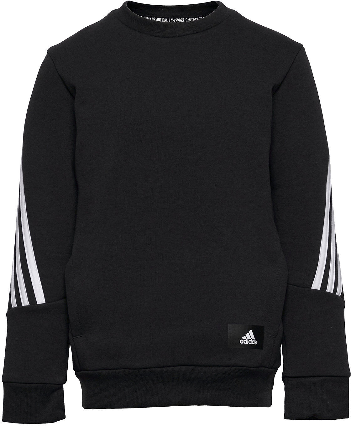 adidas Performance Future Icons 3-Stripes Crew Sweatshirt Sweat-shirt Genser Svart Adidas Performance