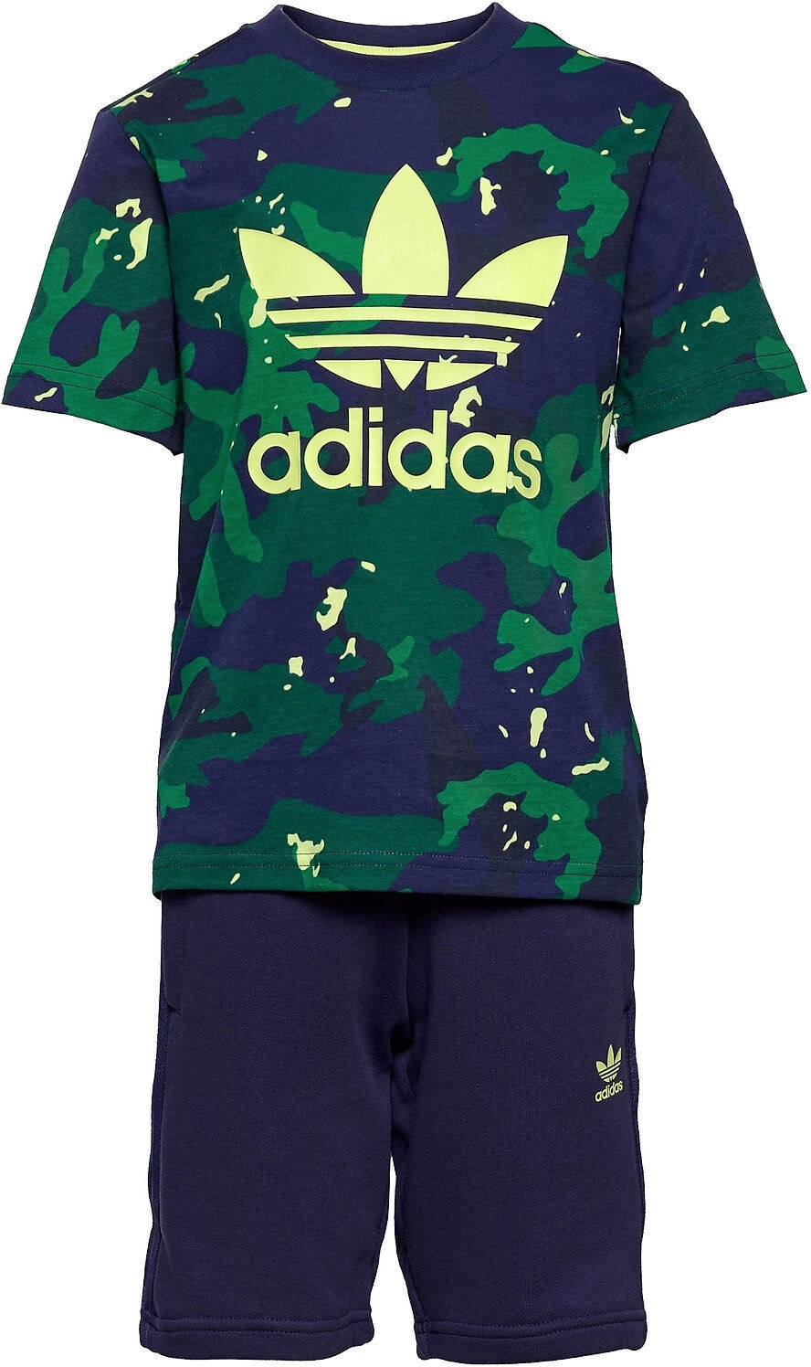 adidas Originals Allover Print Camo Shorts And Tee Set 2-piece Sets Blå Adidas Originals