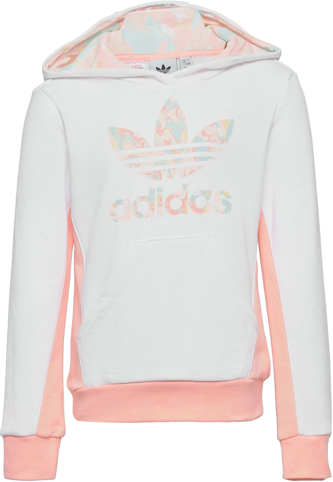 adidas Originals Marble Logo Graphic Print Hoodie W Hettegenser Genser Multi/mønstret Adidas Originals