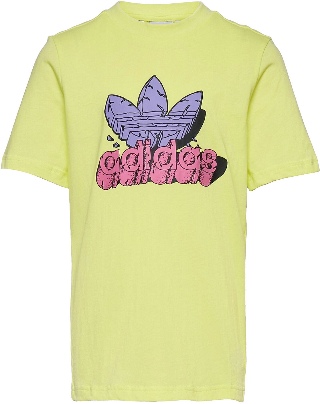 adidas Originals Funny Dino Graphic Tee T-shirts Short-sleeved Gul Adidas Originals