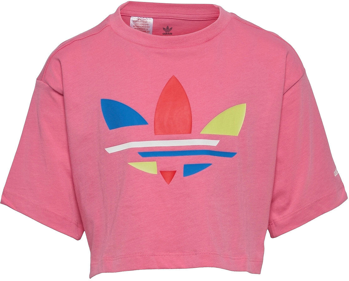 adidas Originals Adicolor Cropped Tee W T-shirts Short-sleeved Rosa Adidas Originals