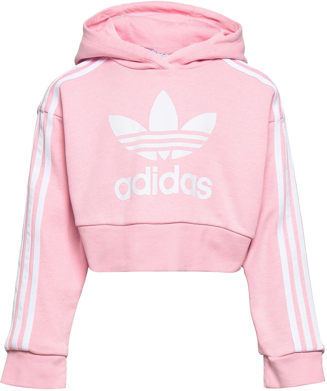 adidas Originals Adicolor Cropped Hoodie Hettegenser Genser Rosa Adidas Originals