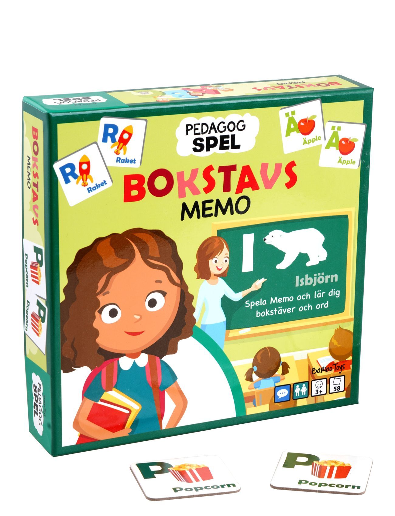 Barbo Toys Pussel Pedagog - Bokstavs Memo Toys Puzzles And Games Games Multi/mønstret Barbo Toys