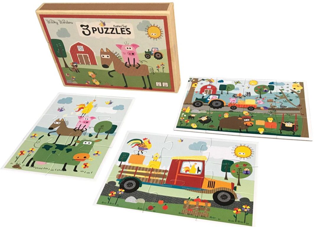 Barbo Toys Wacky Wonders - 3 Puzzles - Int Toys Puzzles And Games Puzzles Multi/mønstret Barbo Toys