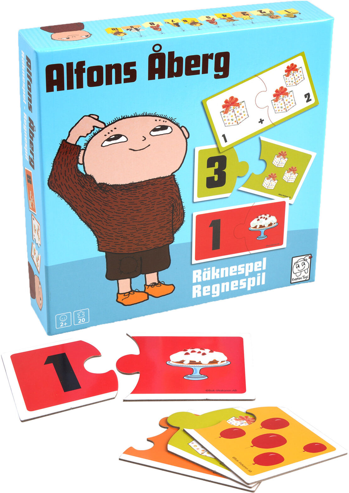 Alfons Åberg - Learning Game - Fun With Math Toys Puzzles And Games Games Multi/mønstret Alfons Åberg