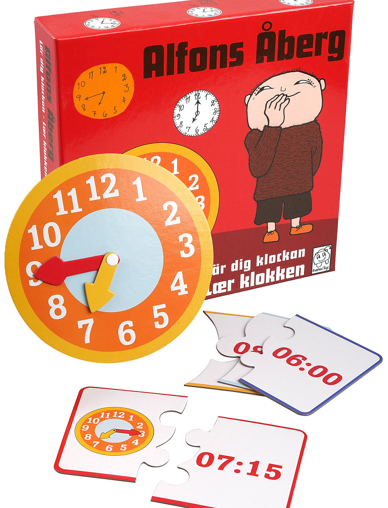 Alfons Åberg - Learning Game - Tell The Time Toys Puzzles And Games Games Multi/mønstret Alfons Åberg
