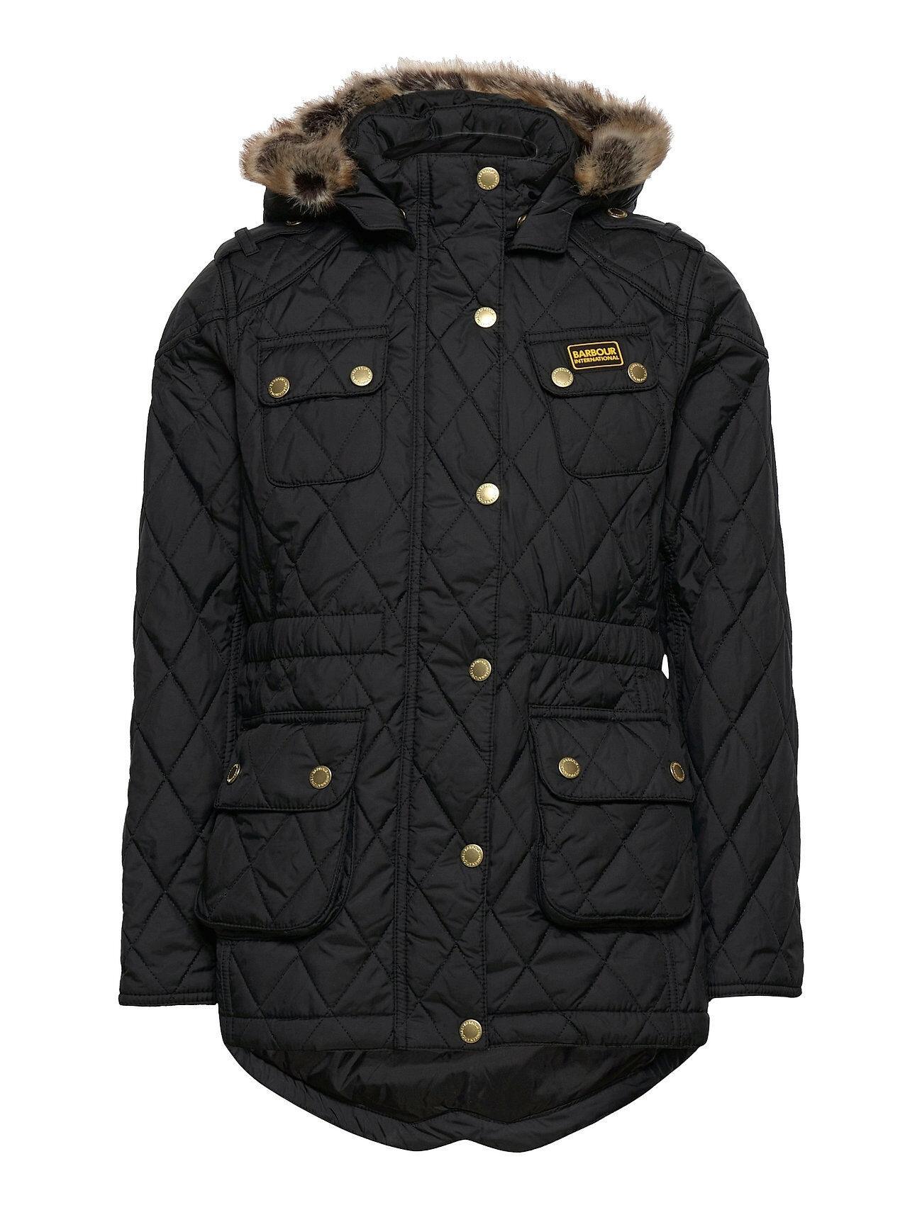 Barbour B.intl Girls Enduro Quilt Parkas Jakke Svart Barbour