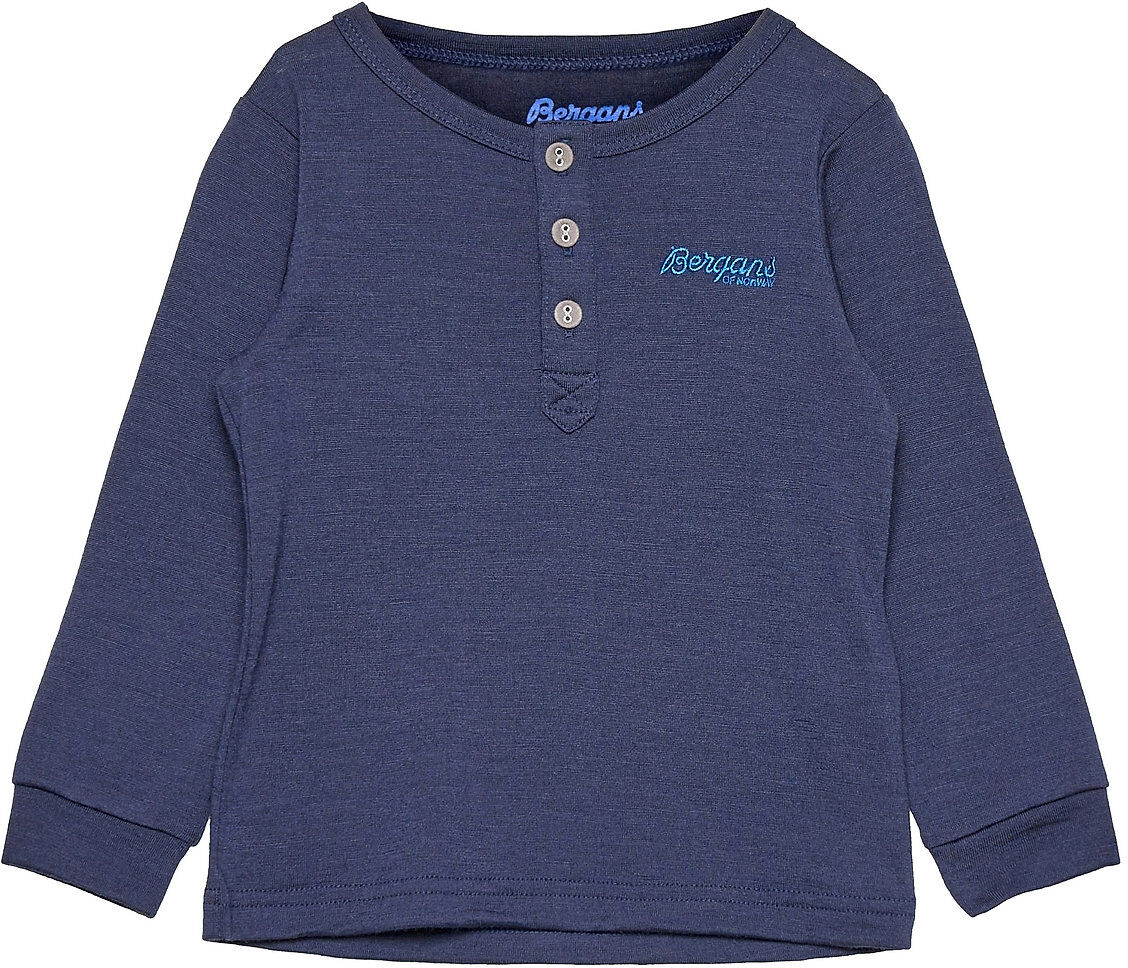 Bergans Myske Wool Kids Shirt T-shirts Long-sleeved T-shirts Blå Bergans