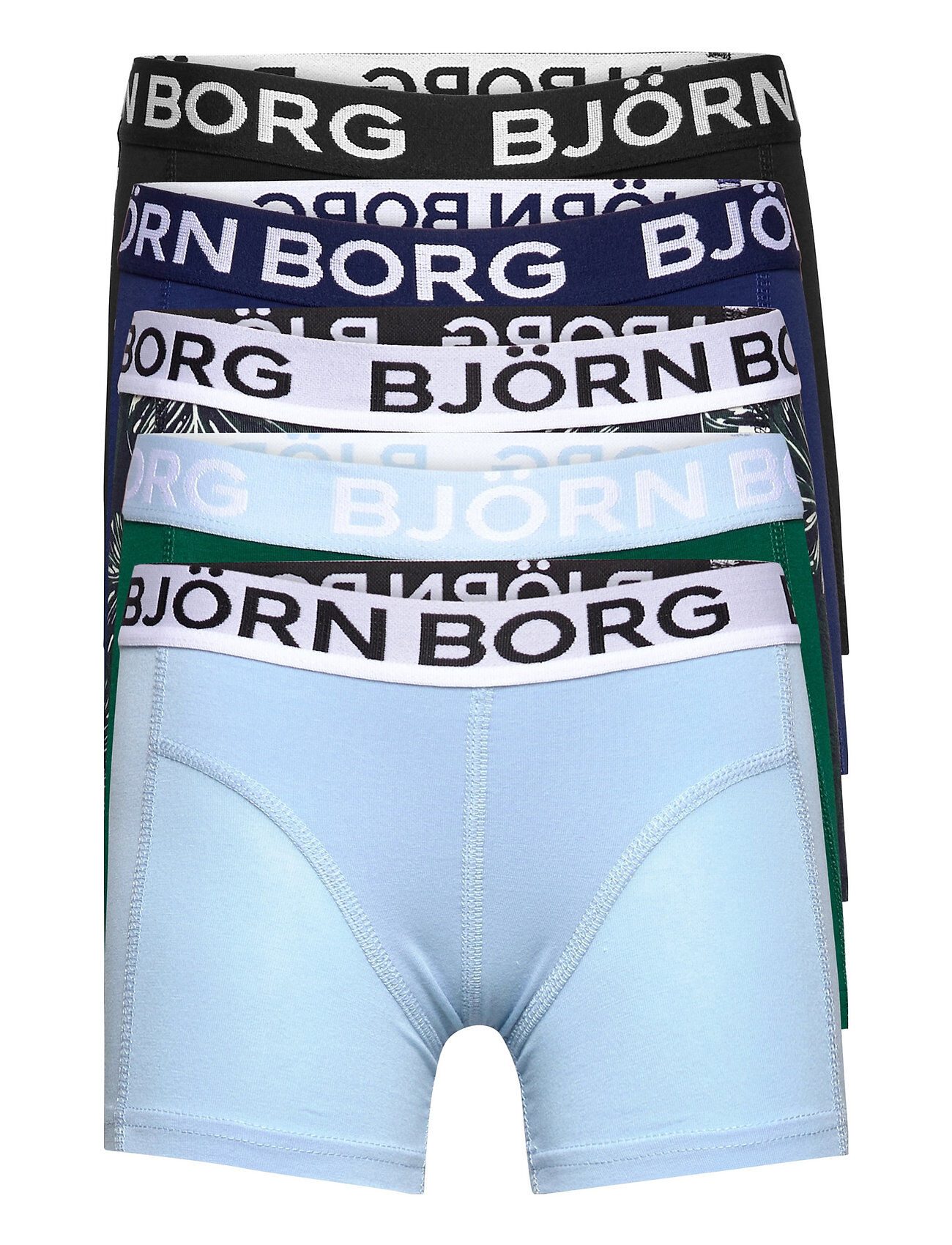 Björn Borg Kids Core Boxer 5P Night & Underwear Underwear Underpants Blå Björn Borg