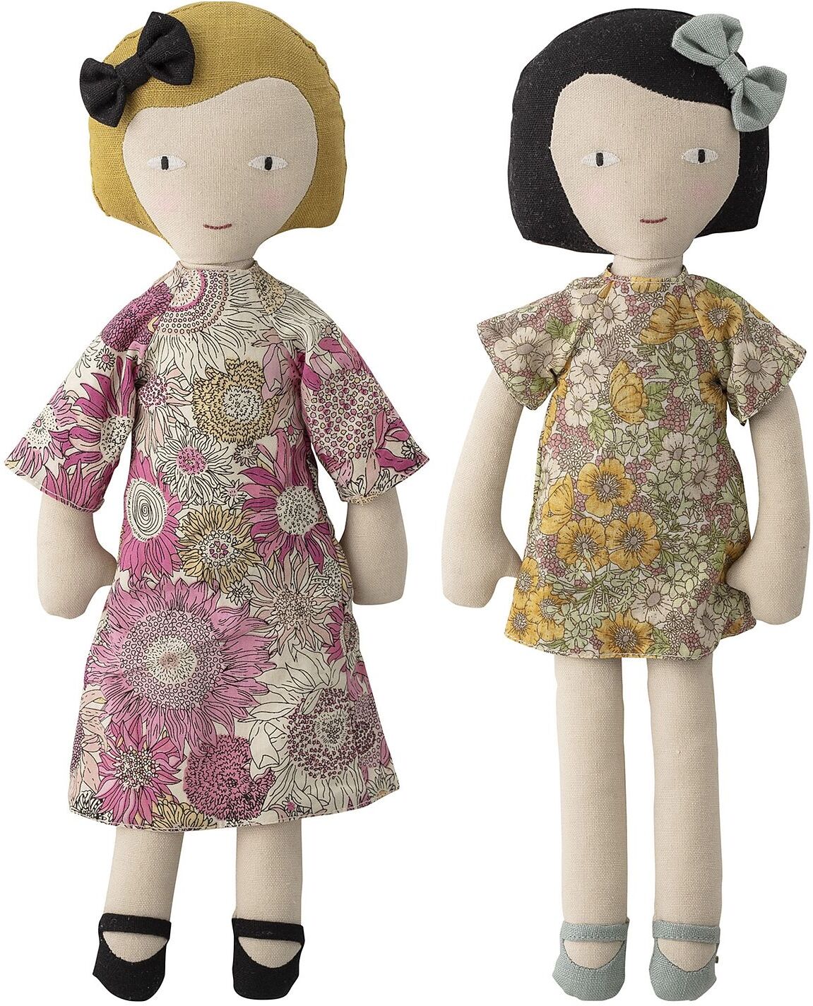 Bloomingville Molly And Vida Doll, Rose, Cotton Set Of 2 Toys Dolls & Accessories Dolls Multi/mønstret Bloomingville