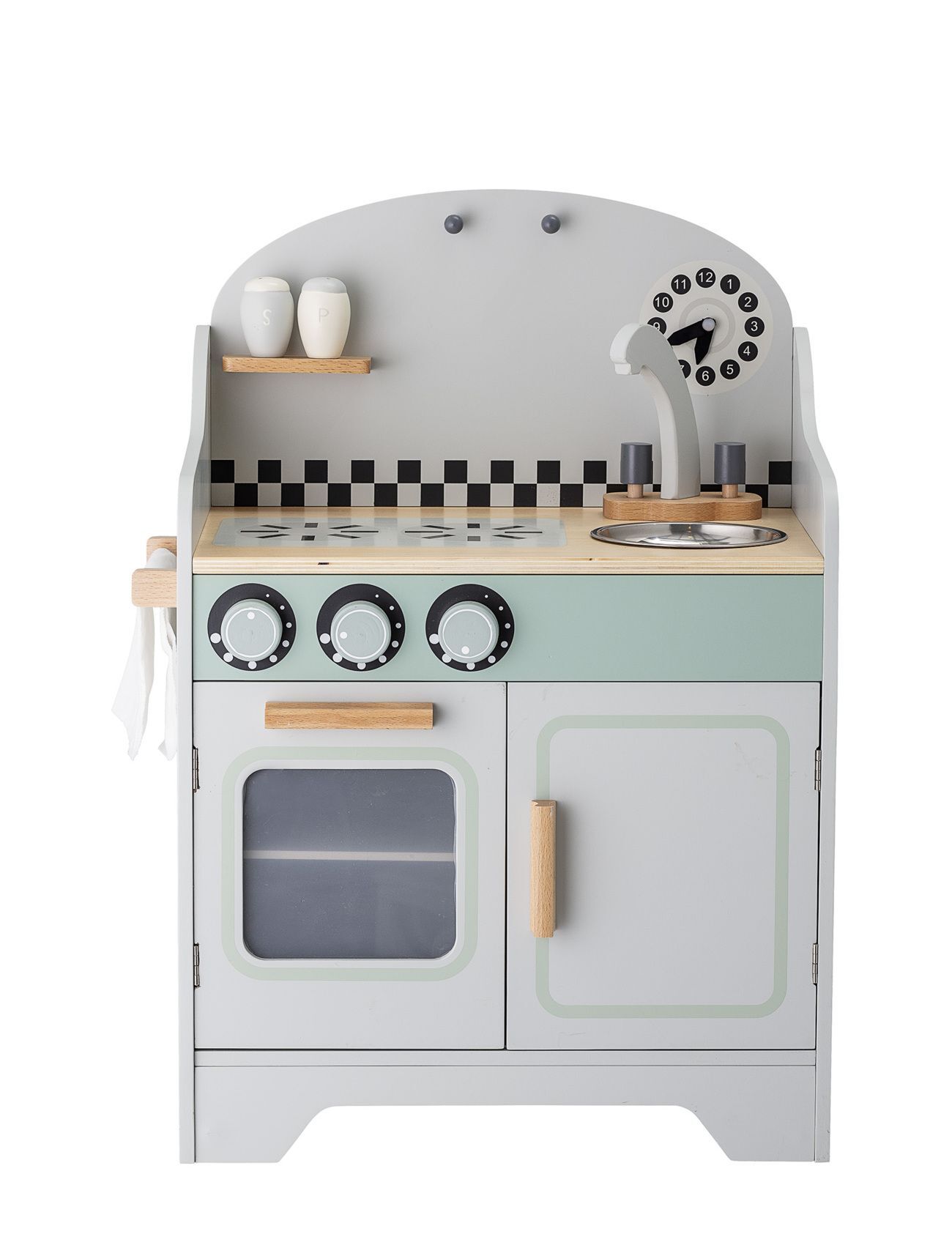 Bloomingville Halime Mini Stove, Grey, Mdf Toys Toy Kitchen & Accessories Toy Kitchens Multi/mønstret Bloomingville