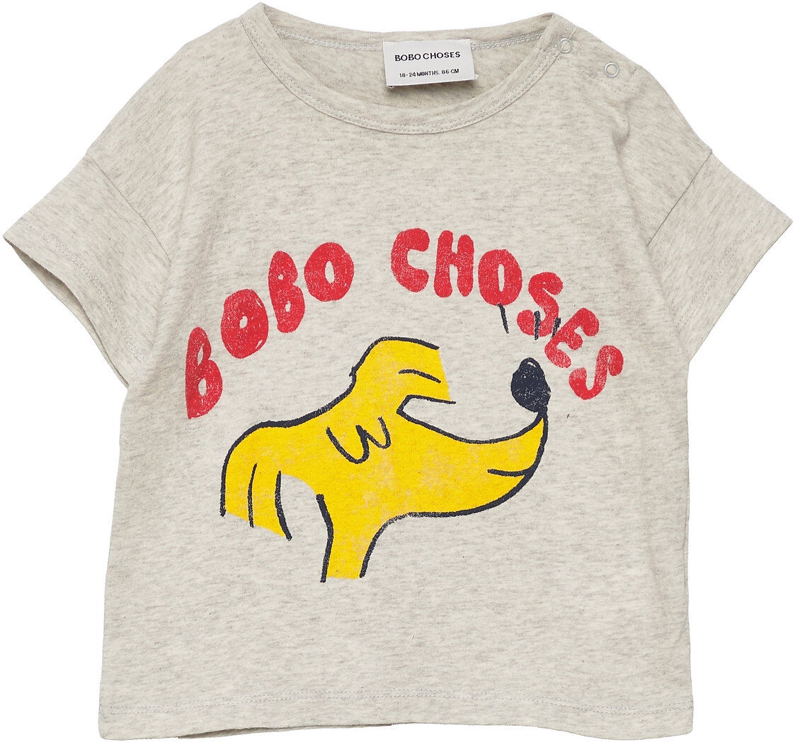 Bobo Choses Sniffy Dog Short Sleeve T-Shirt T-shirts Short-sleeved Grå Bobo Choses