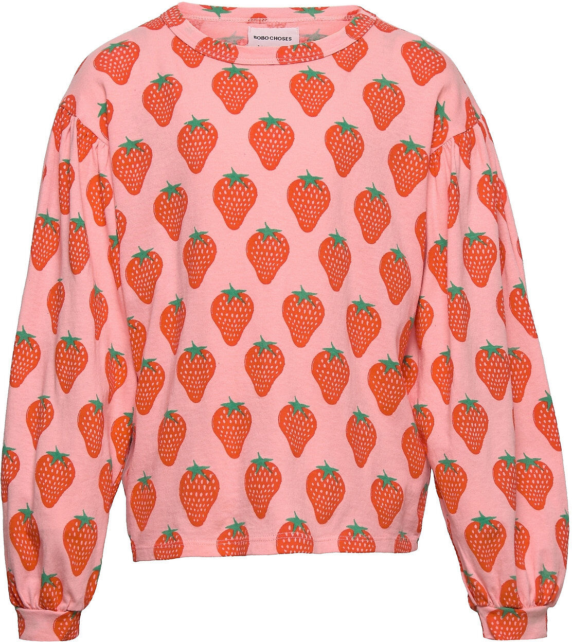 Bobo Choses Strawberry All Over Long Sleeve T-Shirt T-shirts Long-sleeved T-shirts Multi/mønstret Bobo Choses