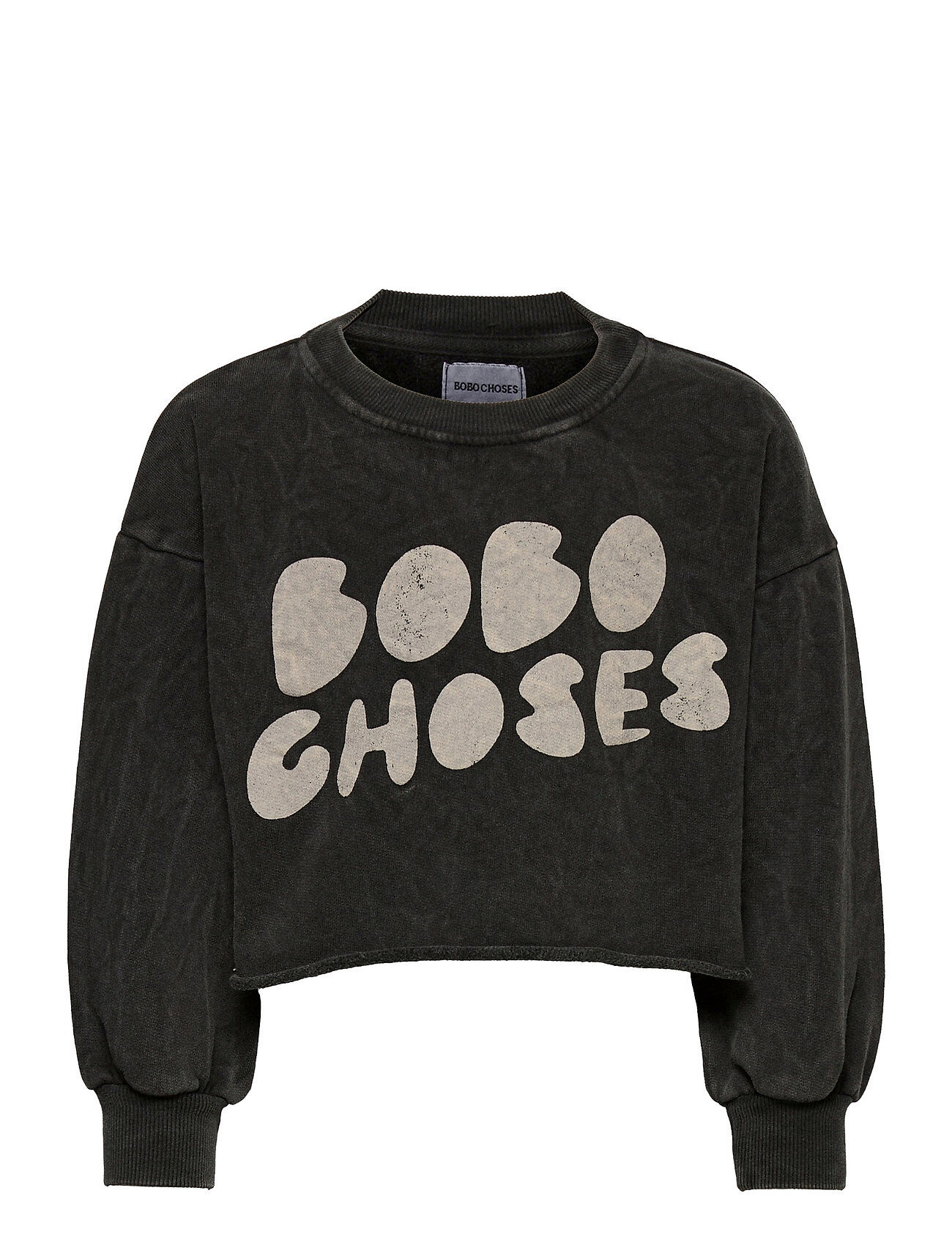 Bobo Choses Cropped Sweatshirt Sweat-shirt Genser Svart Bobo Choses