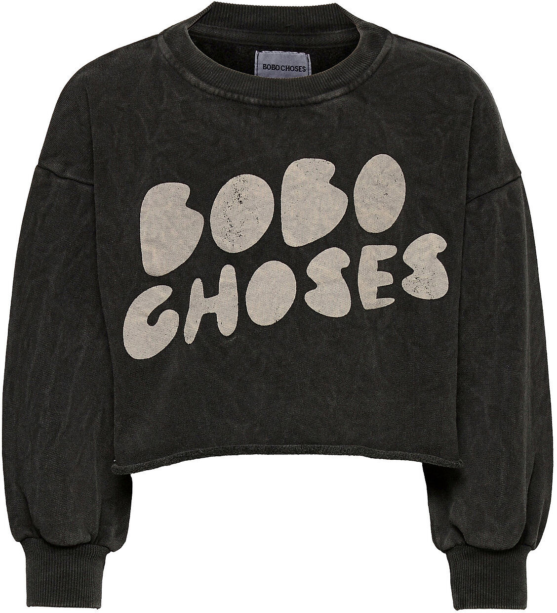 Bobo Choses Cropped Sweatshirt Sweat-shirt Genser Svart Bobo Choses