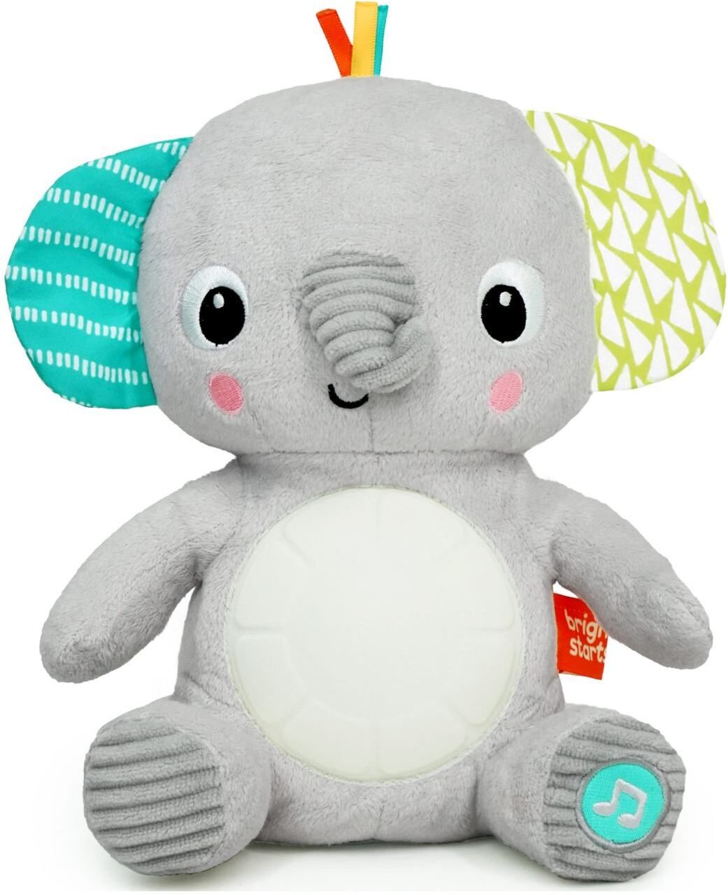 Bright Starts Hug-A-Bye Baby™ Musical Light Up Soft Toy​ Toys Baby Toys Activity Toys Grå Bright Starts