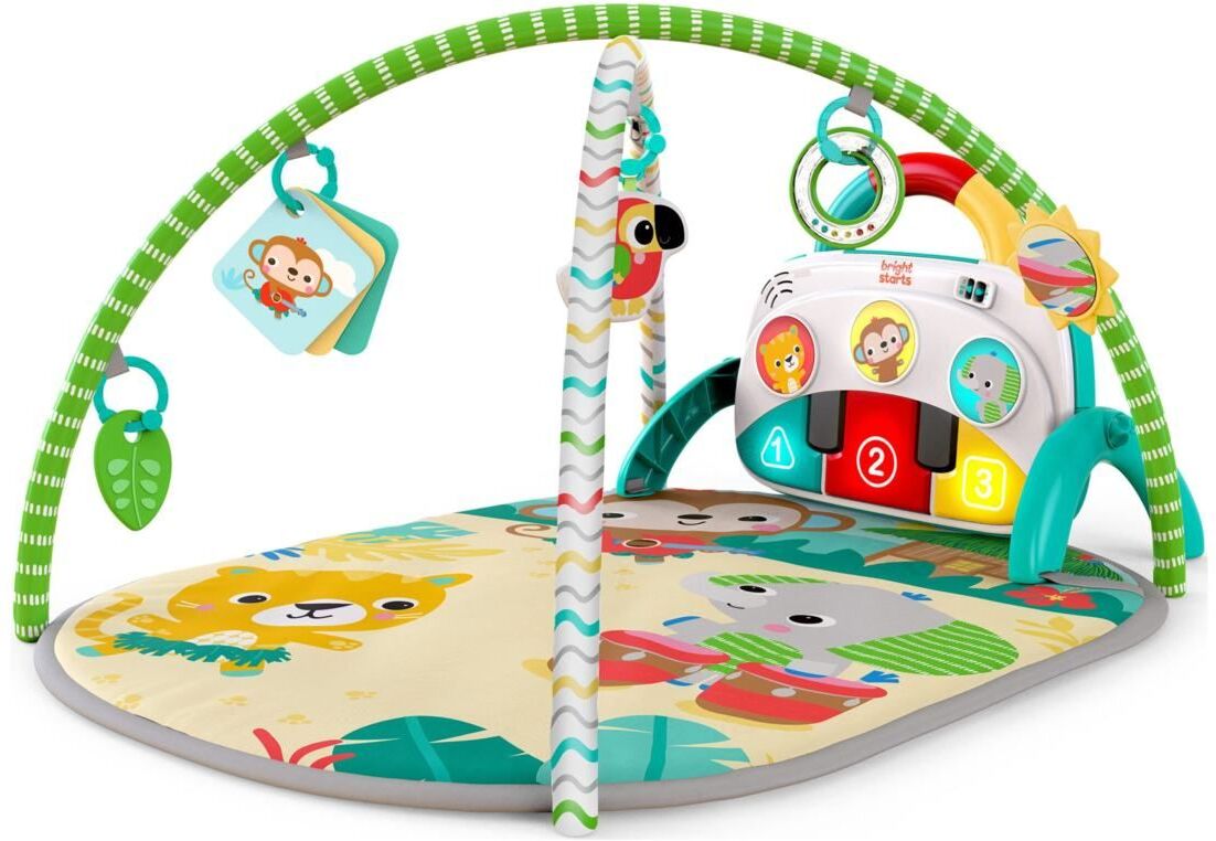 Bright Starts 4-In-1 Groovin’ Kicks™ Piano & Drum Kick Gym Toys Baby Toys Activity Gyms Multi/mønstret Bright Starts