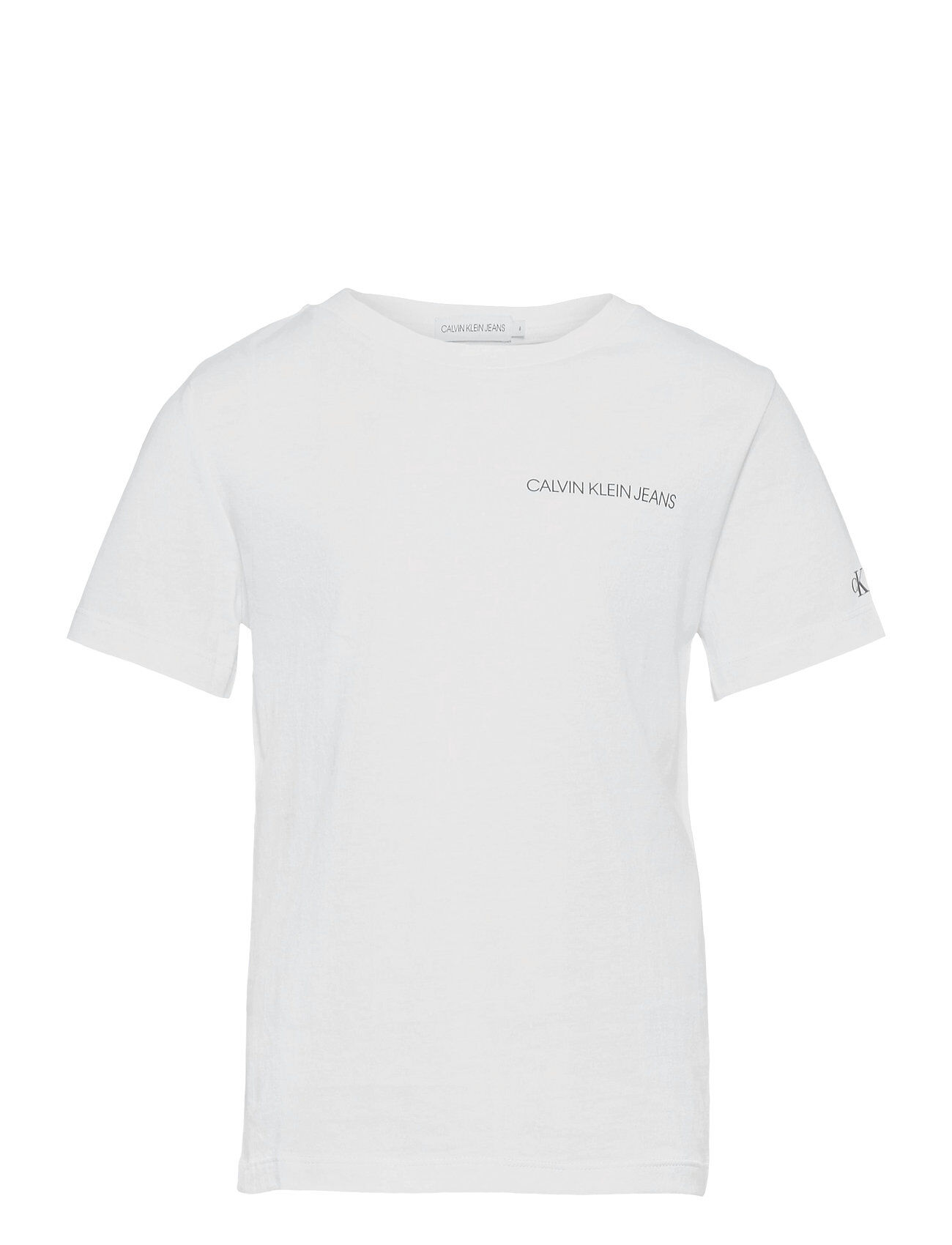 Calvin Chest Logo Top T-shirts Short-sleeved Hvit Calvin Klein