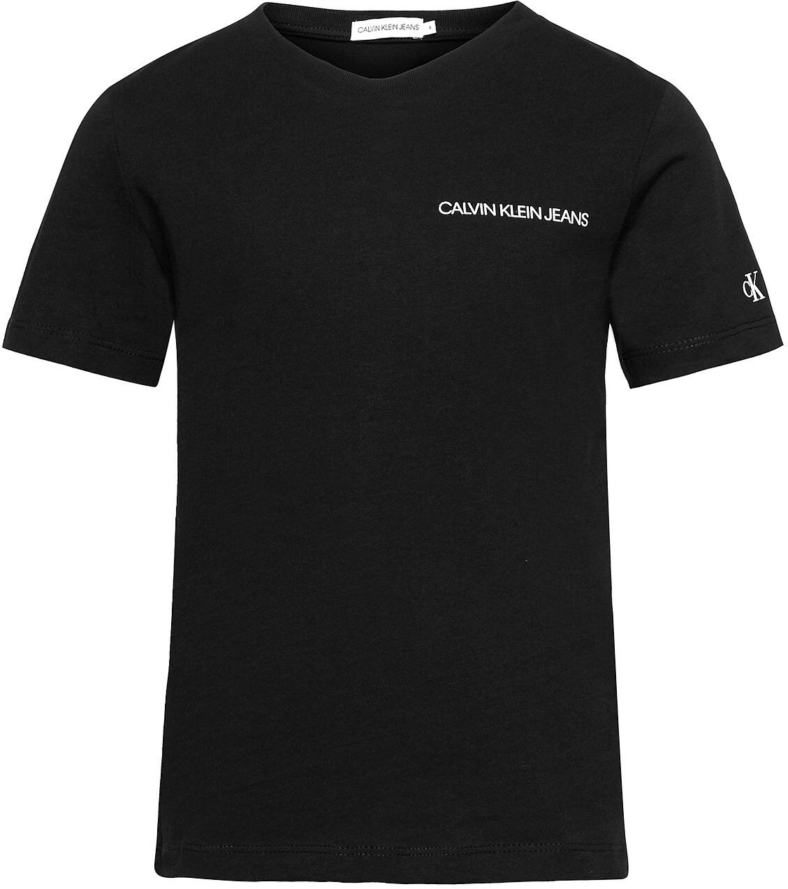 Calvin Chest Logo Top T-shirts Short-sleeved Svart Calvin Klein