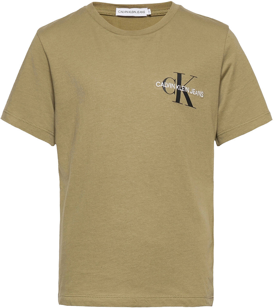 Calvin Chest Monogram Top T-shirts Short-sleeved Beige Calvin Klein