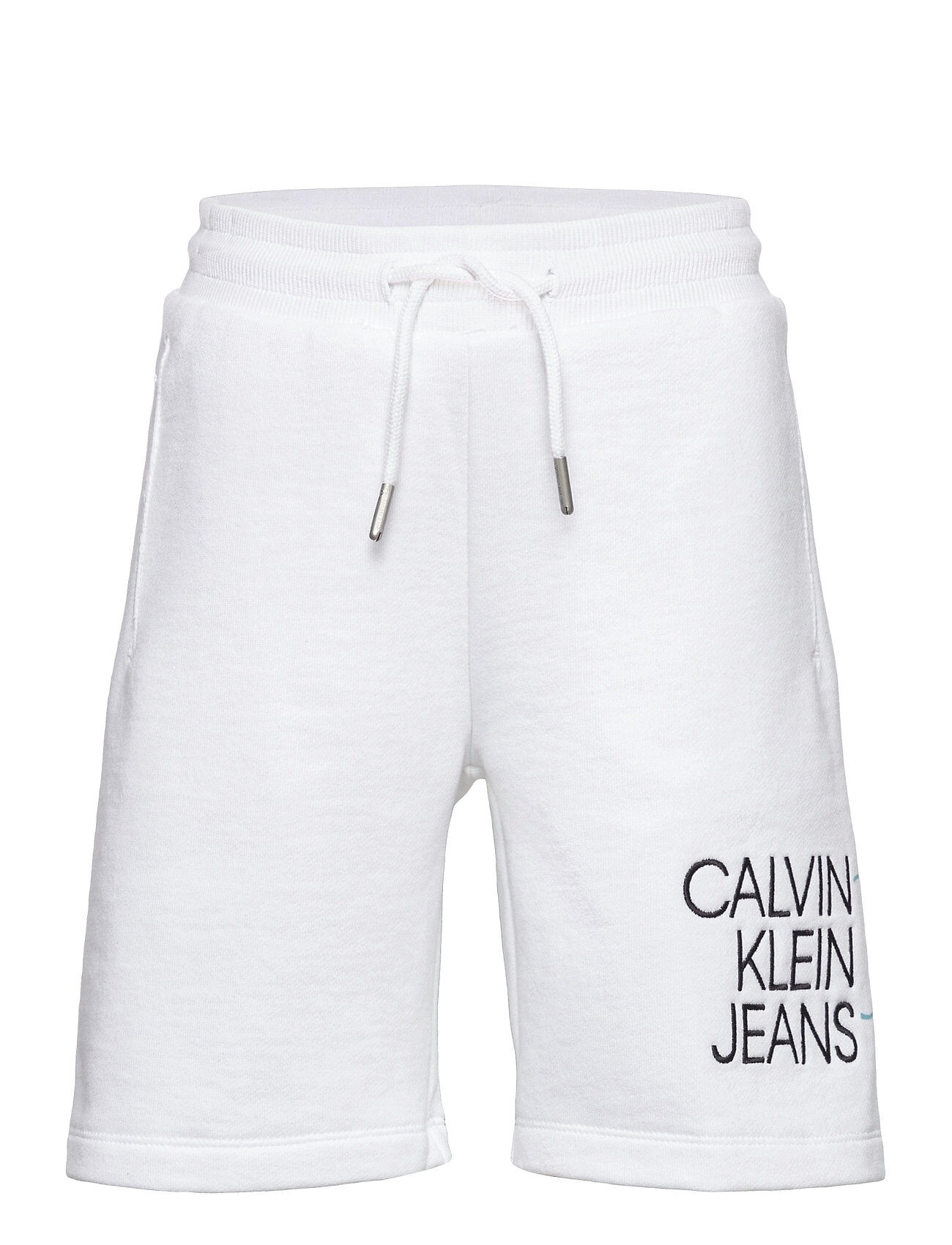 Calvin Hybrid Logo Jogger Shorts Shorts Sweat Shorts Hvit Calvin Klein