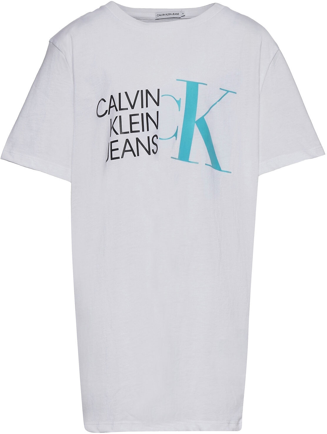 Calvin Hybrid Logo Fitted T-Shirt T-shirts Short-sleeved Hvit Calvin Klein