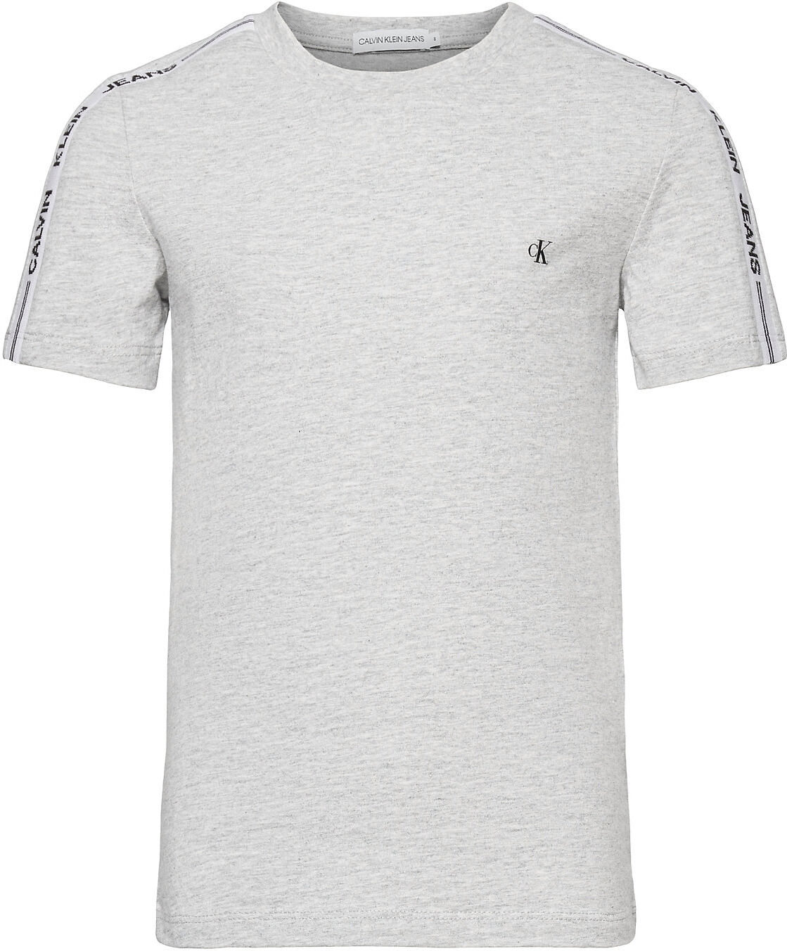 Calvin Intarsia Sleeve Fitted T-Shirt T-shirts Short-sleeved Grå Calvin Klein