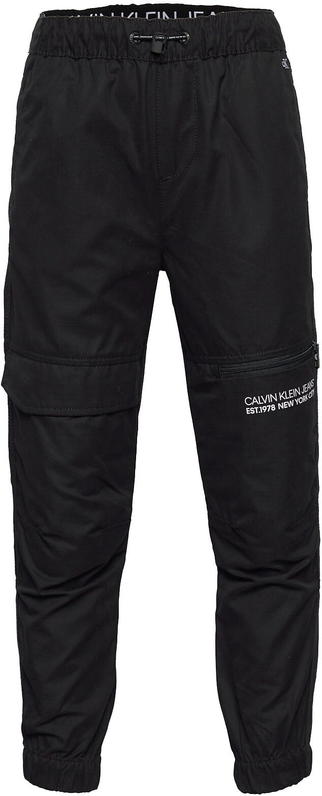 Calvin Technical Zip Pant Cargo Pants Svart Calvin Klein