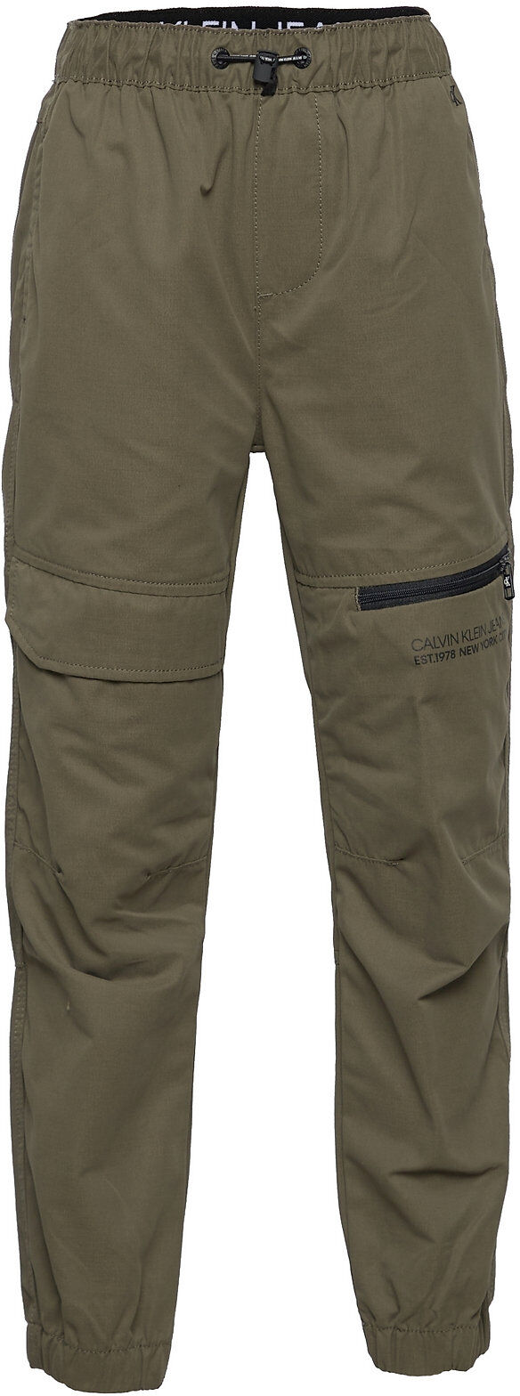 Calvin Technical Zip Pant Cargo Pants Grønn Calvin Klein