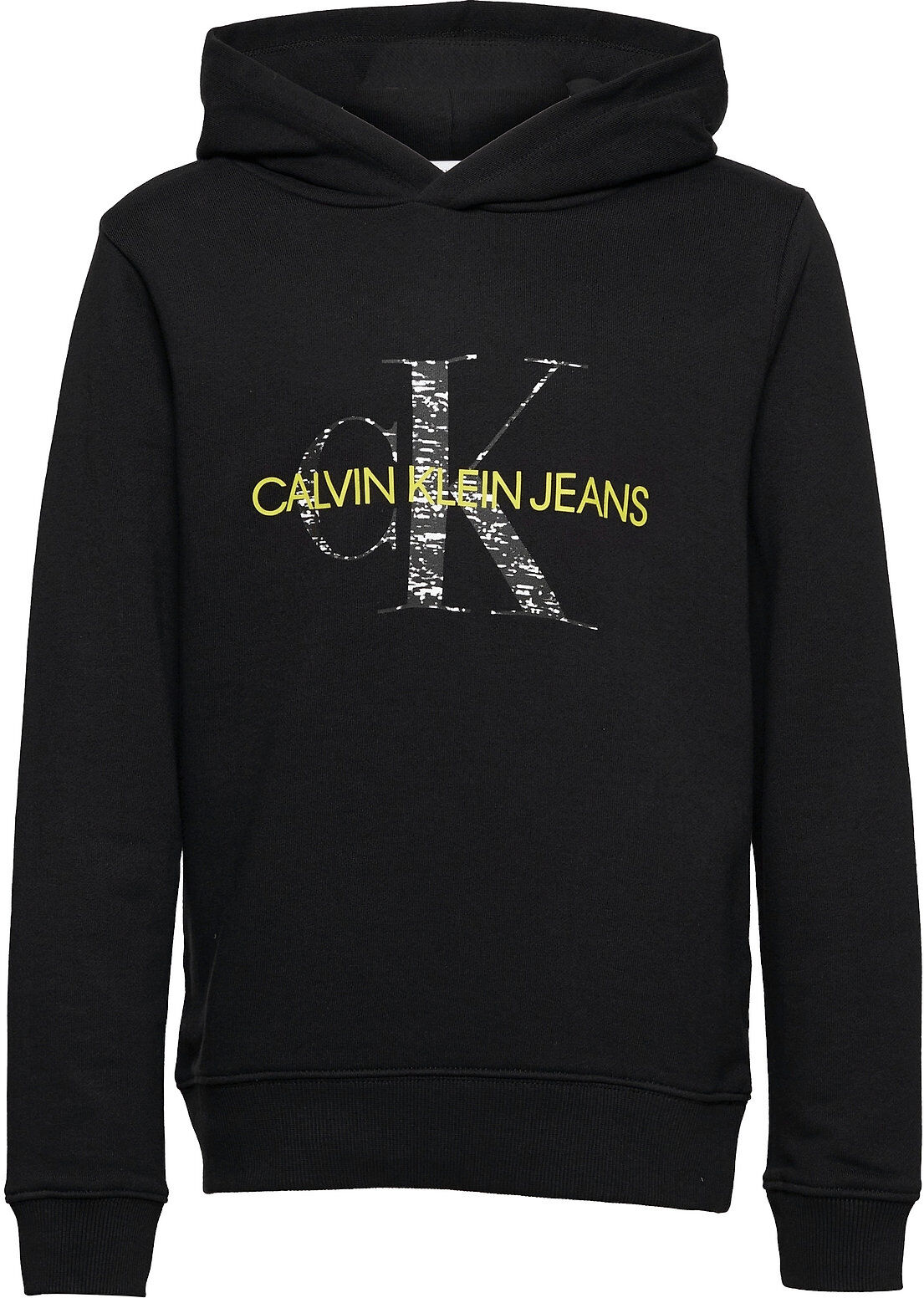 Calvin Monogram Noise Hoodie Hettegenser Genser Svart Calvin Klein