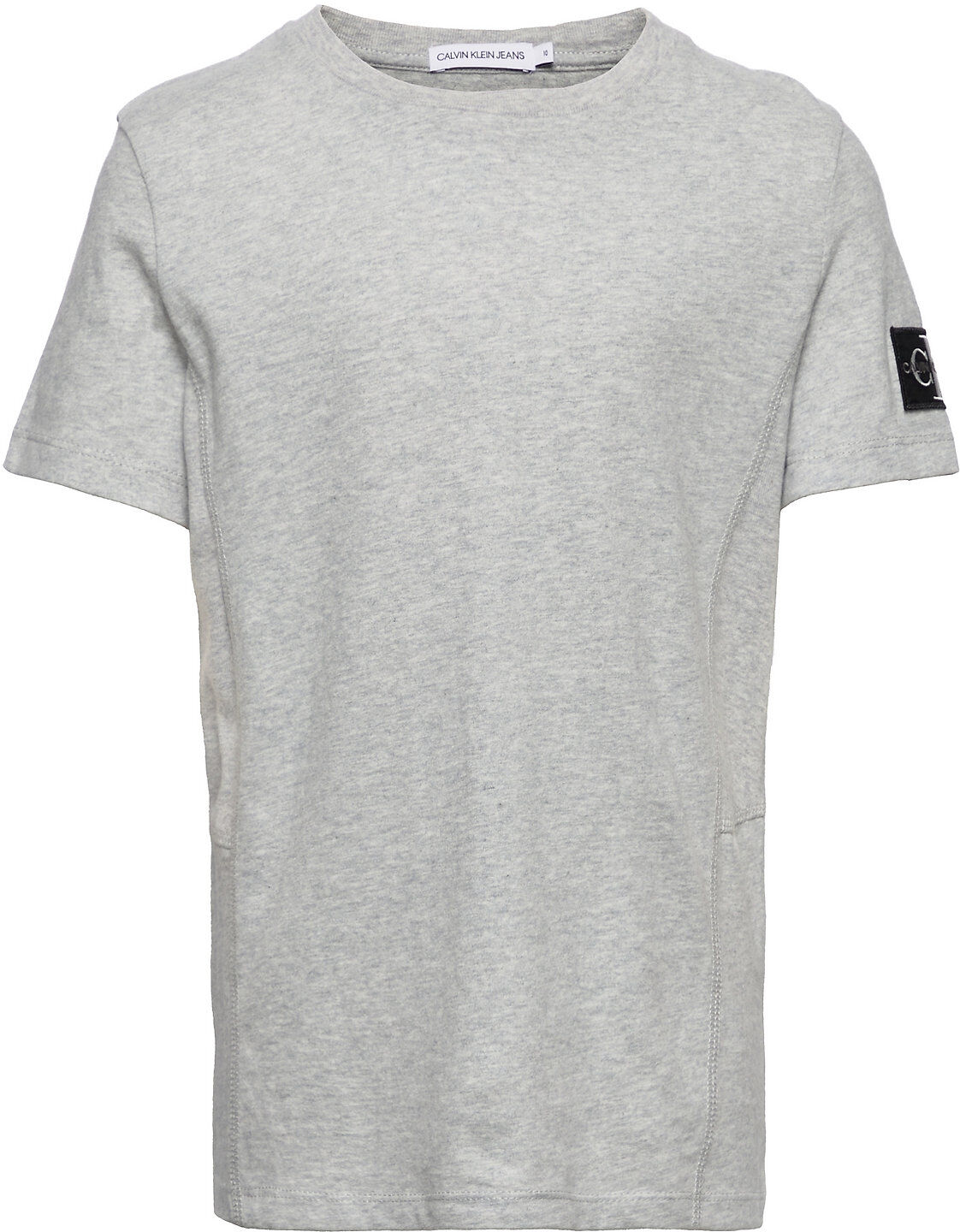 Calvin Rib Blocking Badge Fitted Top T-shirts Short-sleeved Grå Calvin Klein