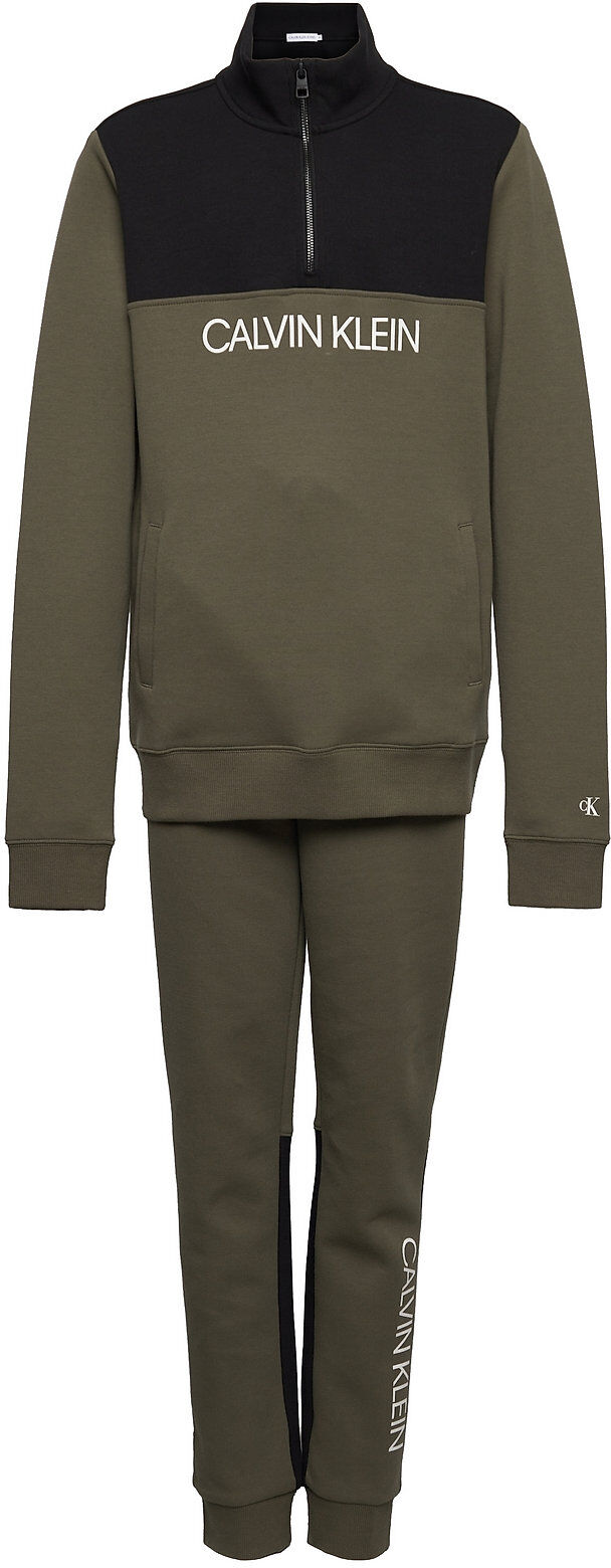 Calvin Clr Block Zip-Up Sweatpants Set Pyjamas Sett Svart Calvin Klein