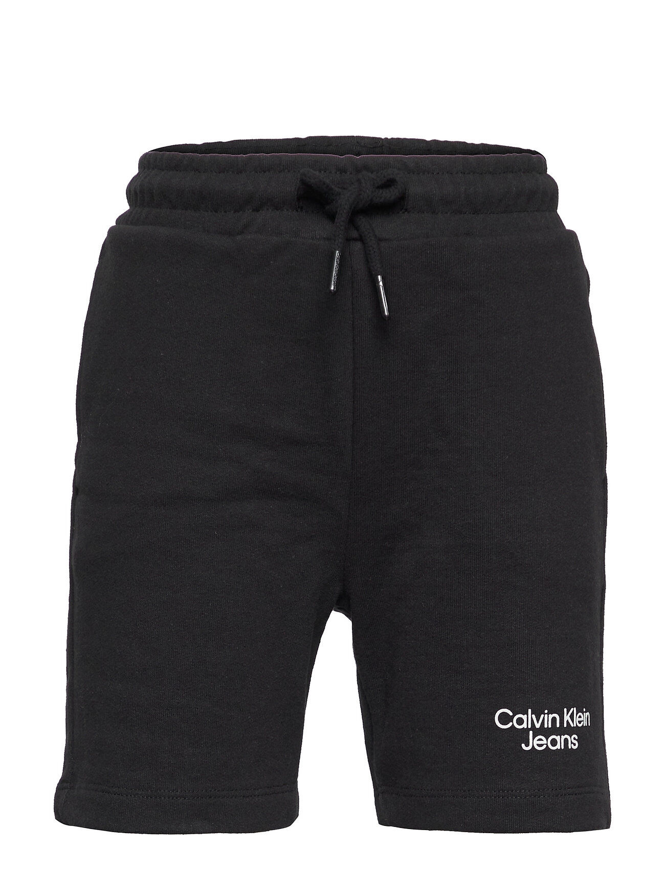 Calvin Stacked Logo Relaxed Shorts Shorts Sweat Shorts Svart Calvin Klein