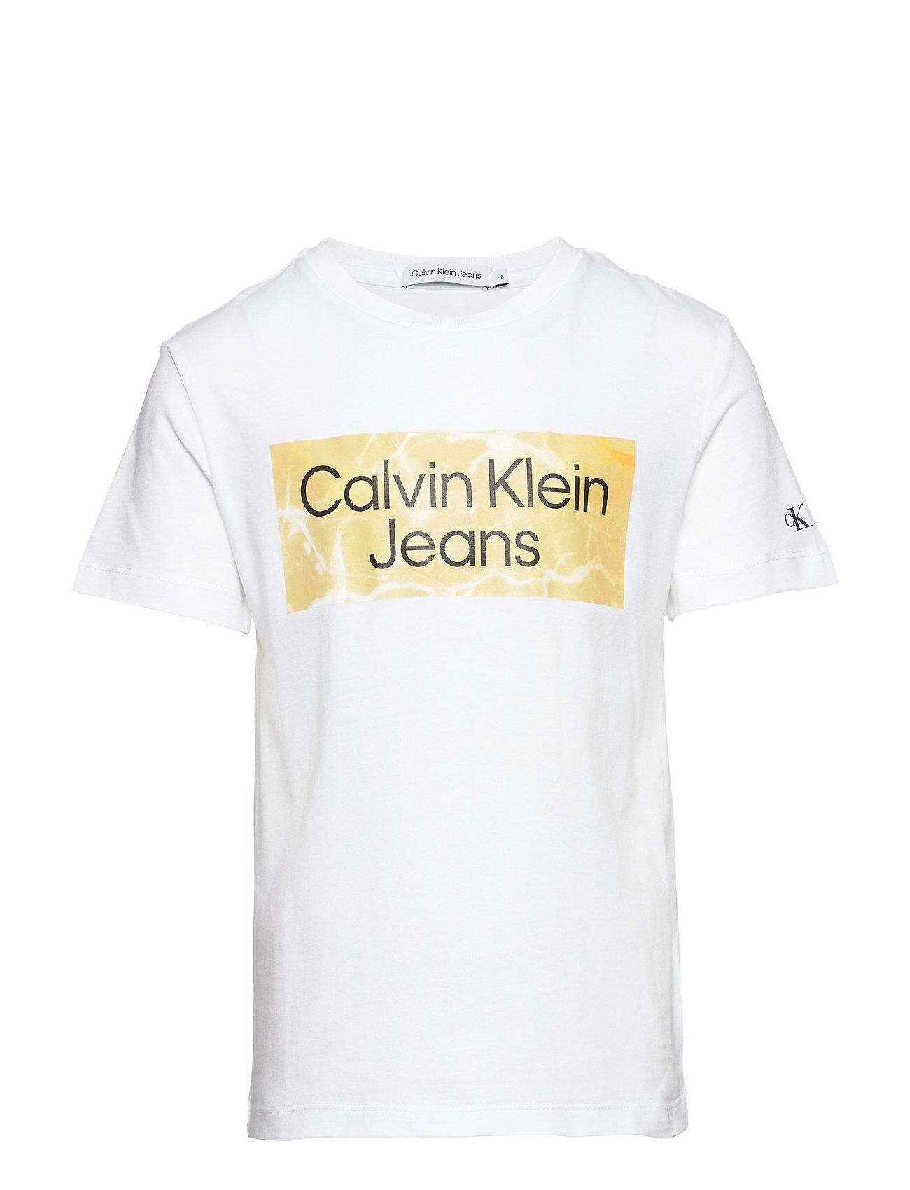 Calvin Water Placed Logo T-Shirt T-shirts Short-sleeved Hvit Calvin Klein