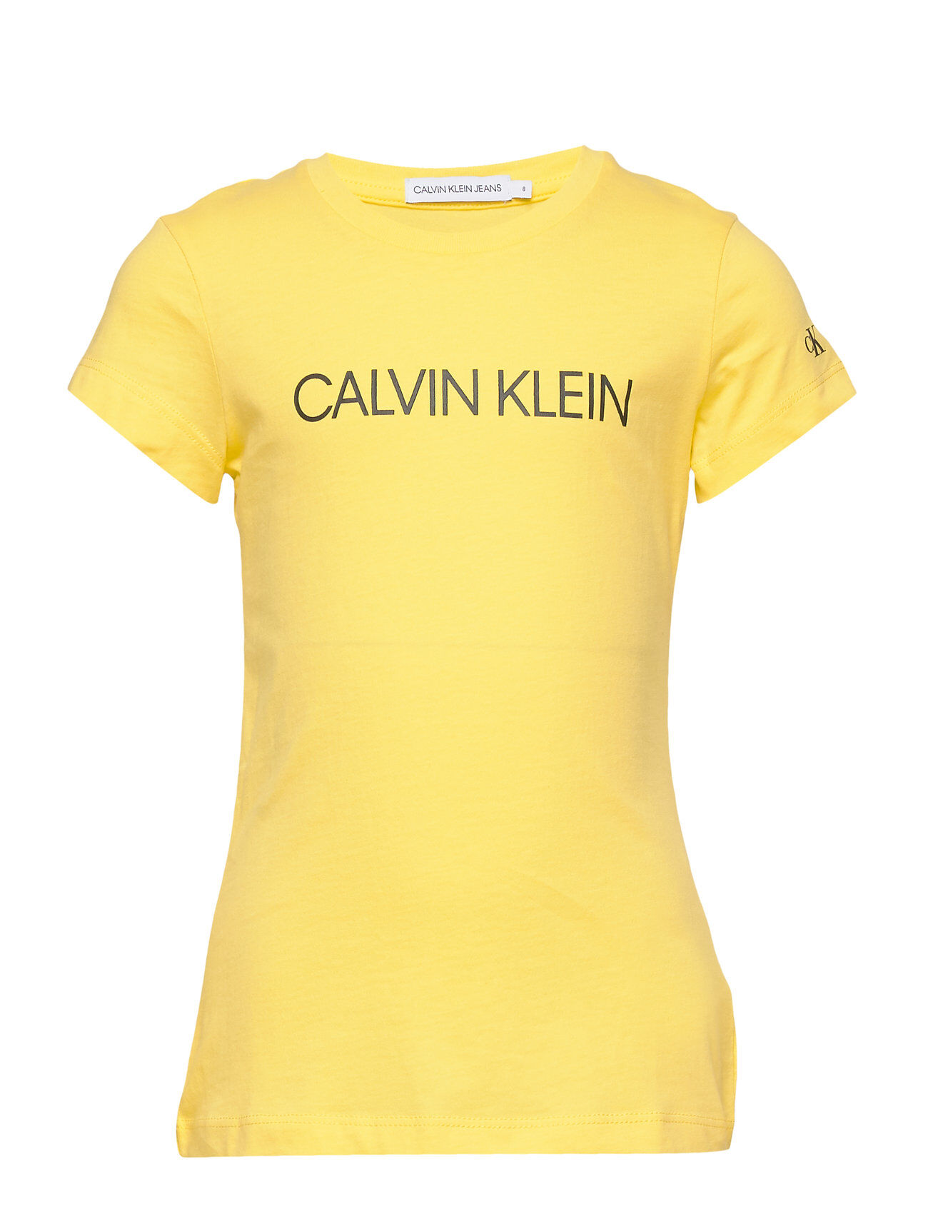 Calvin Institutional Slim T-Shirt T-shirts Short-sleeved Gul Calvin Klein