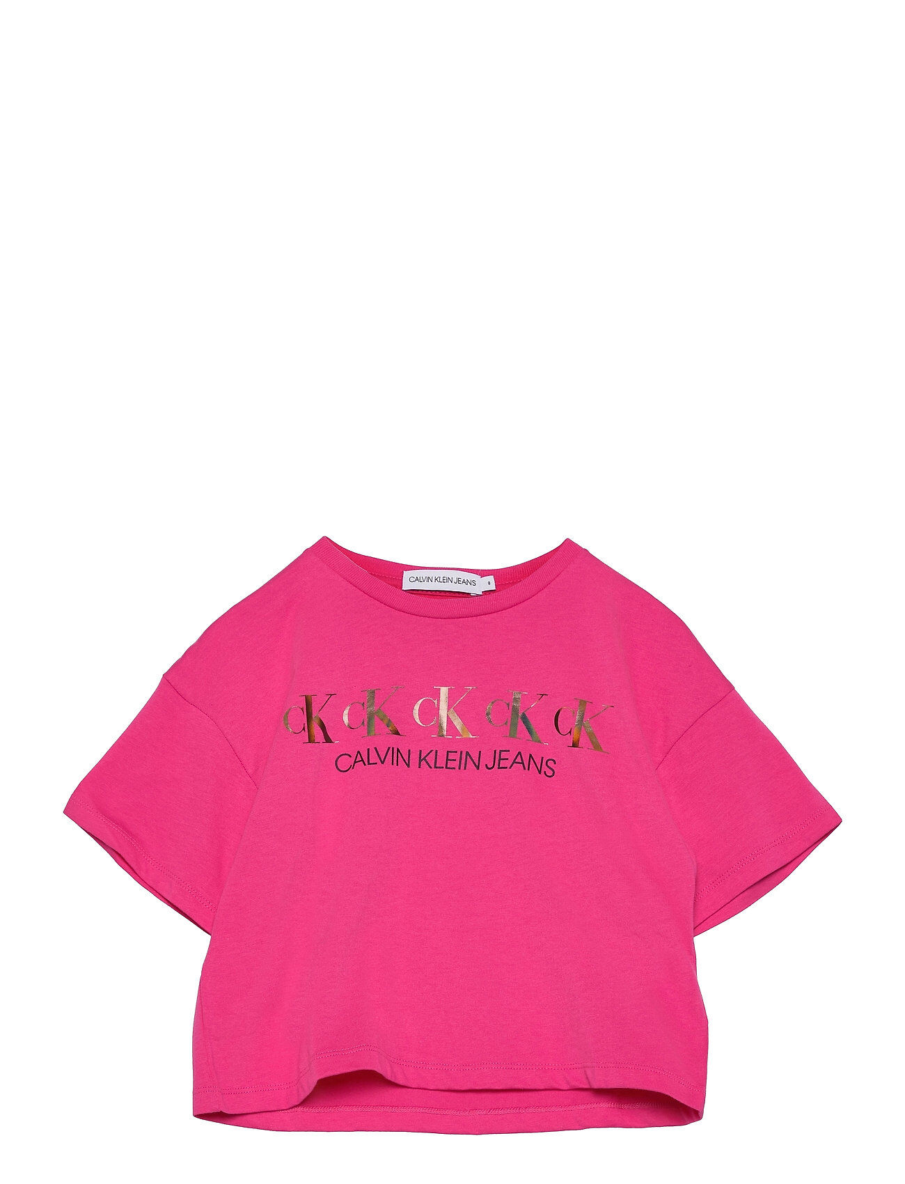 Calvin Ck Repeat Foil Boxy T-Shirt T-shirts Short-sleeved Rosa Calvin Klein