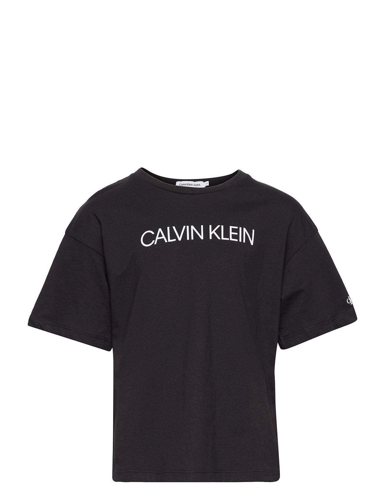 Calvin Institutional Logo Boxy T-Shirt T-shirts Short-sleeved Svart Calvin Klein