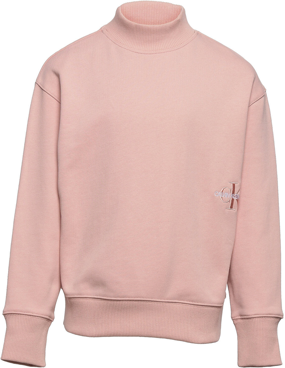 Calvin Monogram Embroidery Sweatshirt Sweat-shirt Genser Rosa Calvin Klein