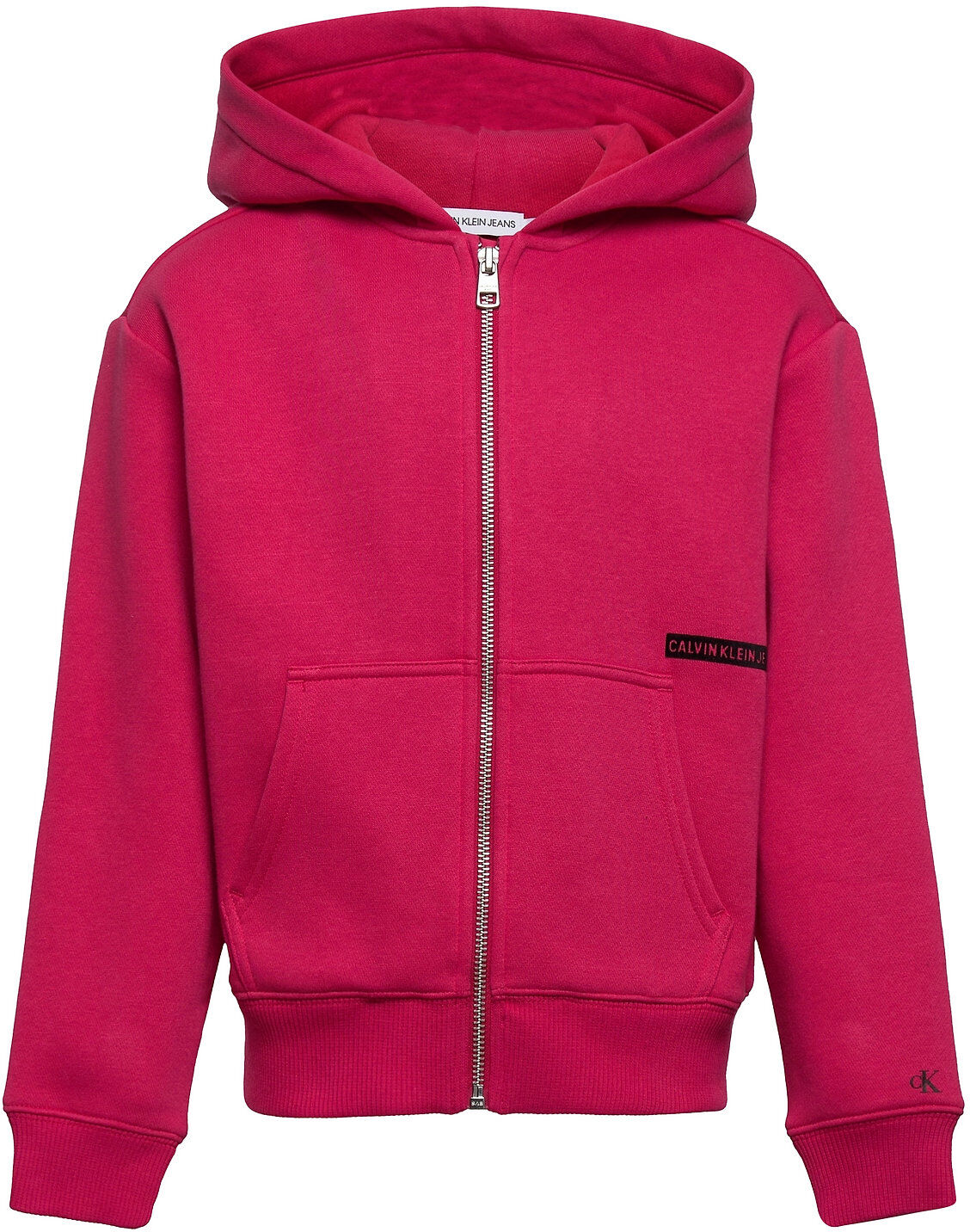 Calvin Micro Flock Relaxed Zip Through Hettegenser Genser Rosa Calvin Klein