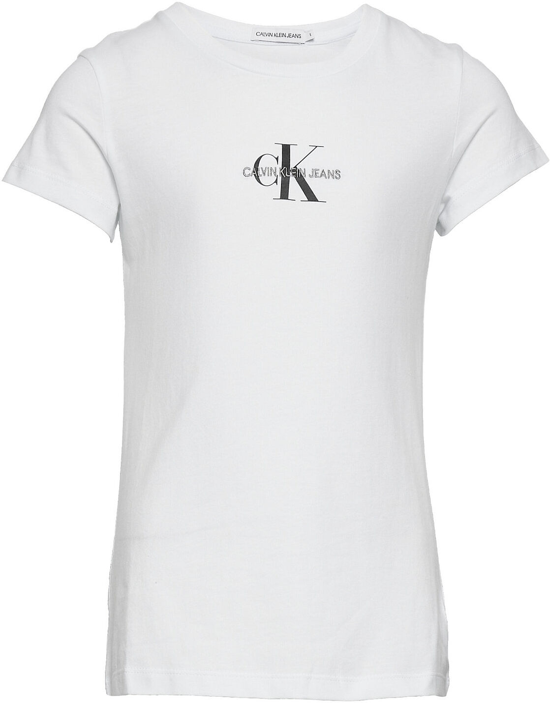 Calvin Micro Monogram Top T-shirts Short-sleeved Hvit Calvin Klein