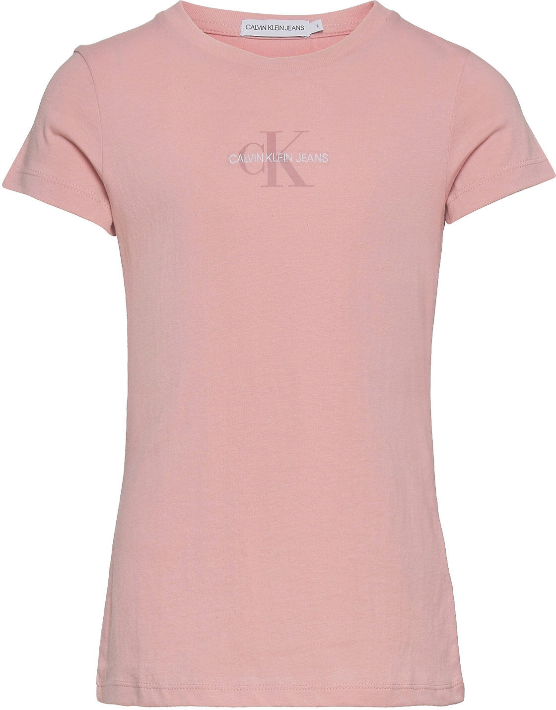 Calvin Micro Monogram Top T-shirts Short-sleeved Rosa Calvin Klein