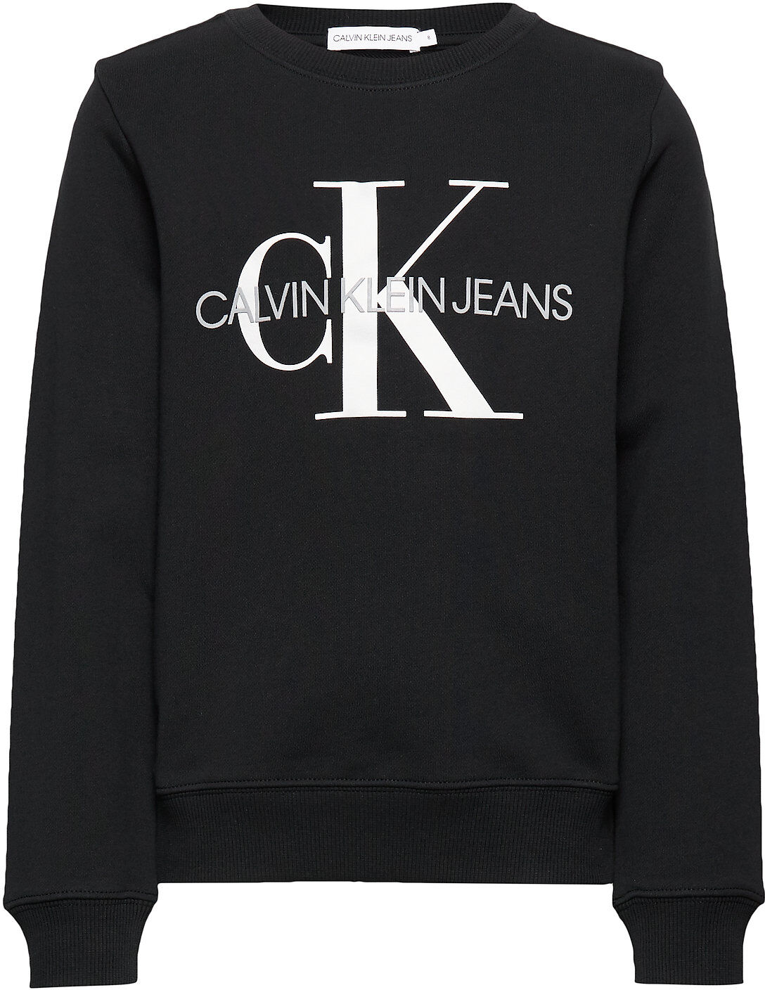 Calvin Monogram Logo Sweatshirt Sweat-shirt Genser Svart Calvin Klein