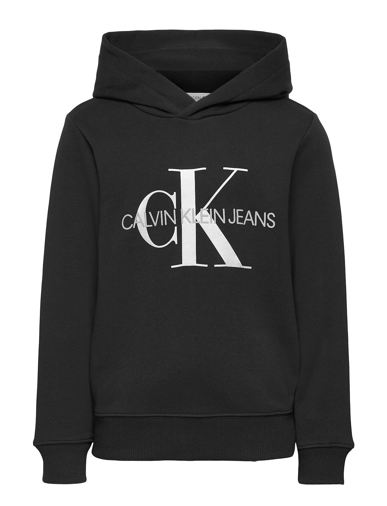 Calvin Monogram Hoodie Hettegenser Genser Svart Calvin Klein