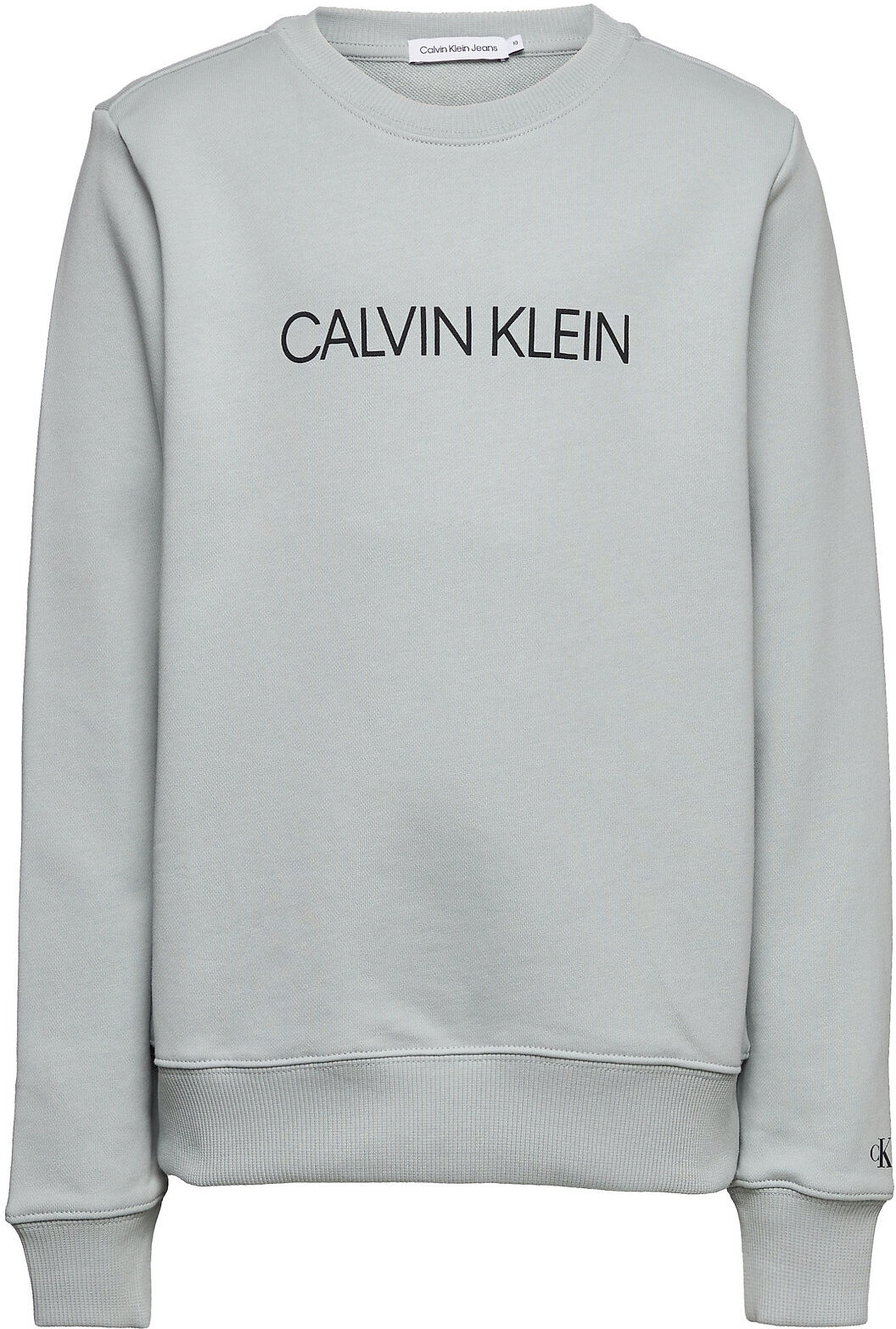 Calvin Institutional Logo Sweatshirt Sweat-shirt Genser Grå Calvin Klein