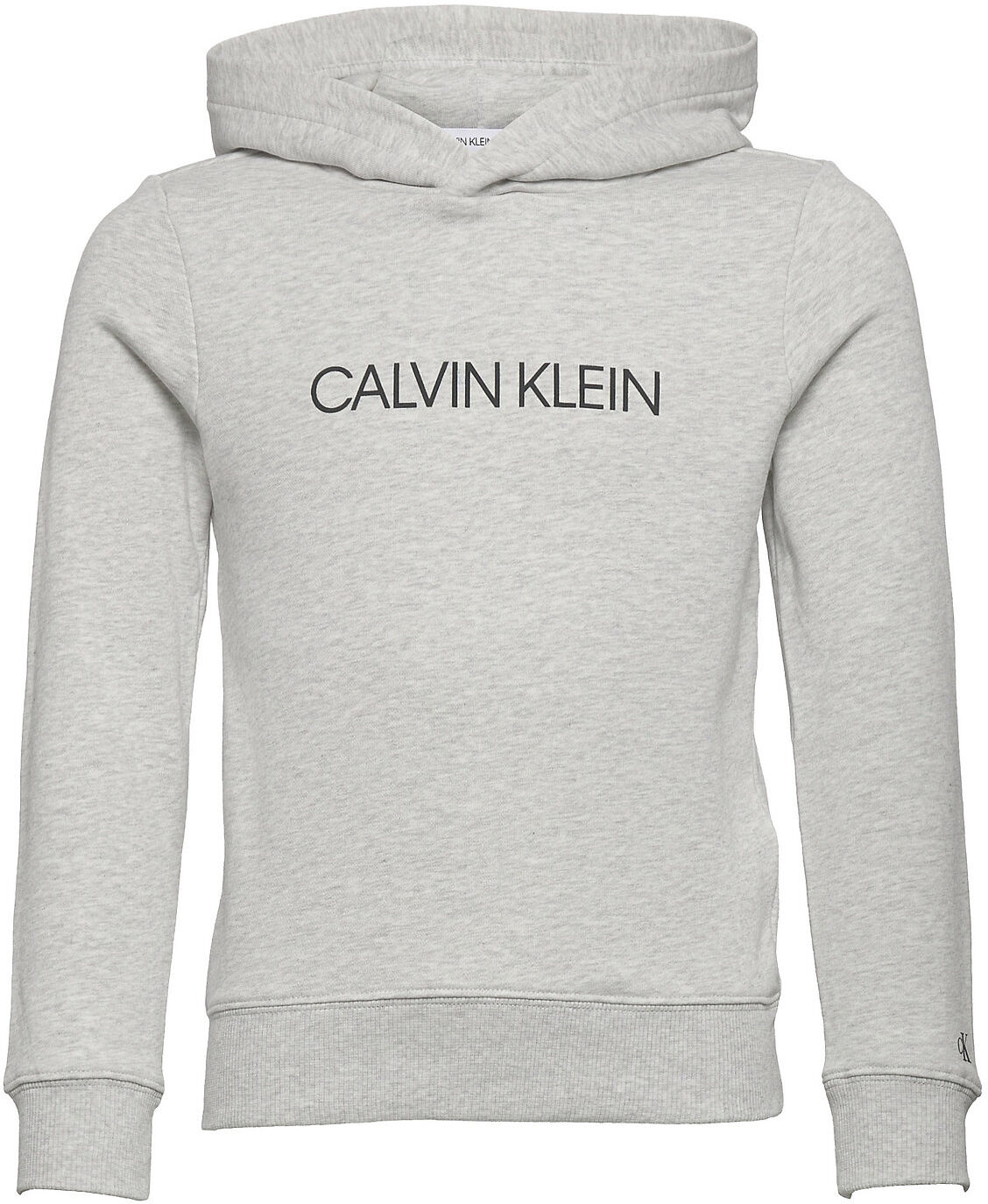 Calvin Institutional Logo Hoodie Hettegenser Genser Grå Calvin Klein