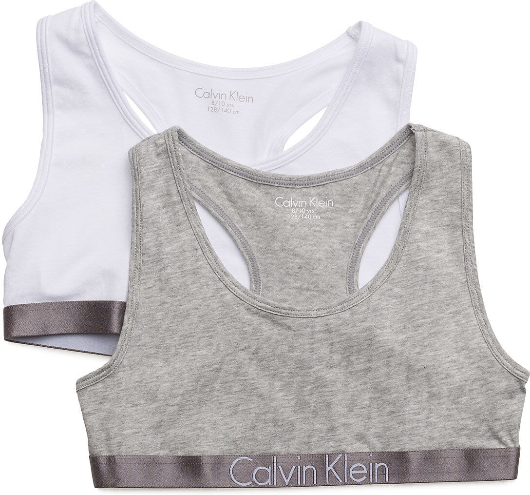 Calvin 2 Pack Bralette Night & Underwear Underwear Tops Grå Calvin Klein