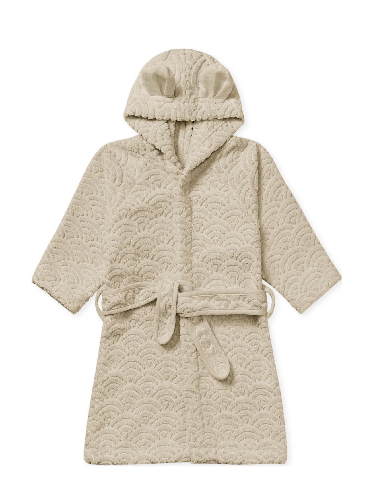 Cam Cam Copenhagen Bathrobe W/ Ears, 1-2 Yrs - Gots Almond Morgenkåpe Badekåpe Beige Cam Cam Copenhagen