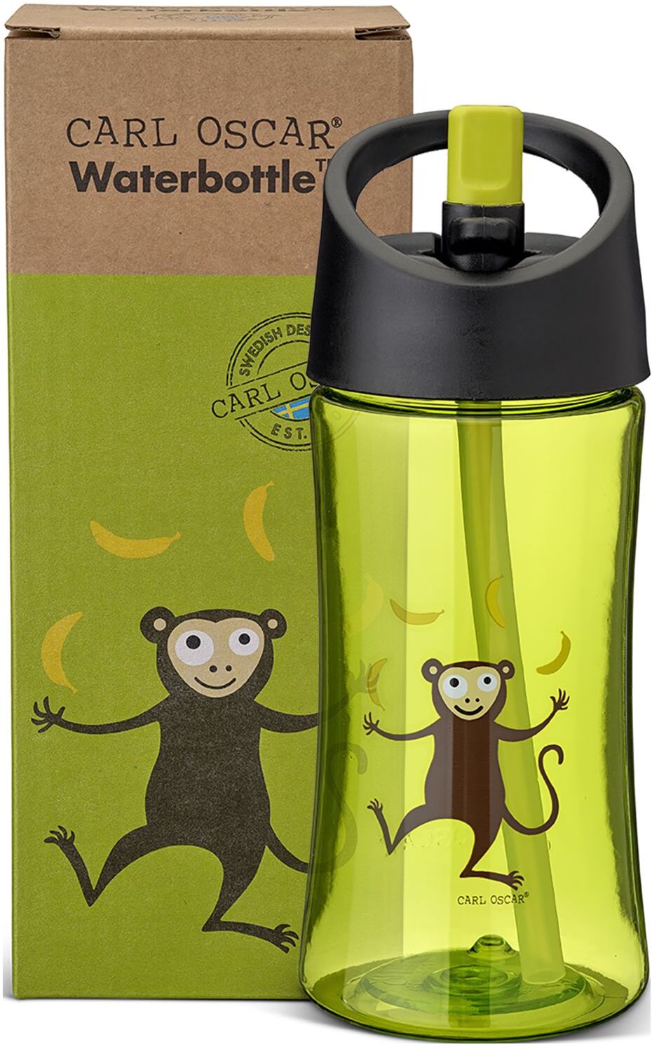 Carl Oscar Water Bottle Kids 0.35 L - Lime Home Meal Time Water Bottles Grønn Carl Oscar